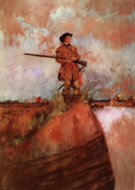 Howard Pyle George Rogers Clark on his way to kaskaskia oil painting picture